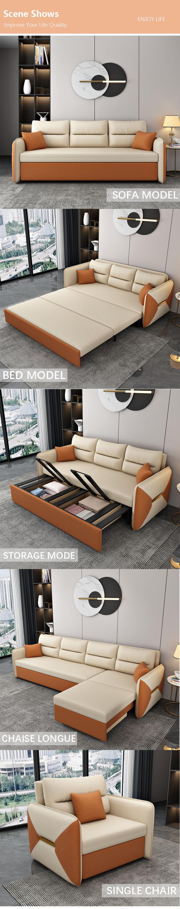 Мебель для гостиной Конвертируемый диван Кровать Loveseat Sleeper Ткань 5