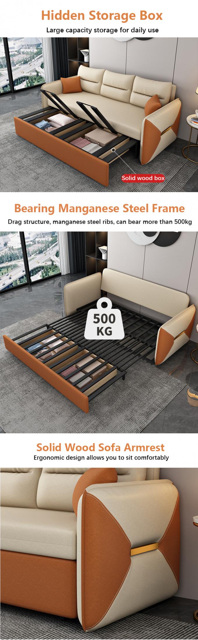 Мебель для гостиной Конвертируемый диван Кровать Loveseat Sleeper Ткань 6