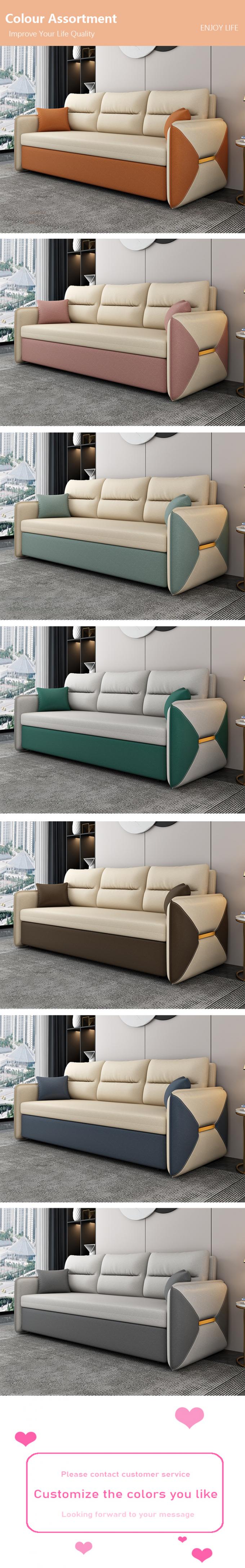 Мебель для гостиной Конвертируемый диван Кровать Loveseat Sleeper Ткань 8
