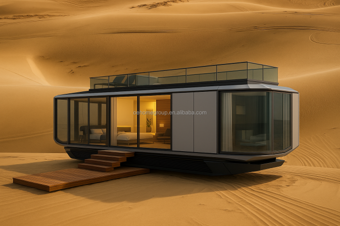 Прочный использование различных Prefab Container House крошечный портативный дом крошечный модульный дом кемпинг отель космическая капсула 2