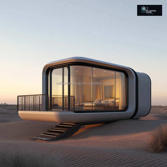 Роскошные предварительно сконструированные модульные дома Holiday Resort Hotel Windproof Apple Cabin Capsule House 6