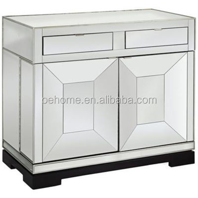 Современный двухдверный кристаллический зеркальный буфетный шкаф Rolling Bar OEM